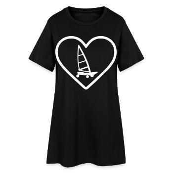 Heart Land Sailing – Attraction éolienne - Robe T-shirt Femme - noir - Devant