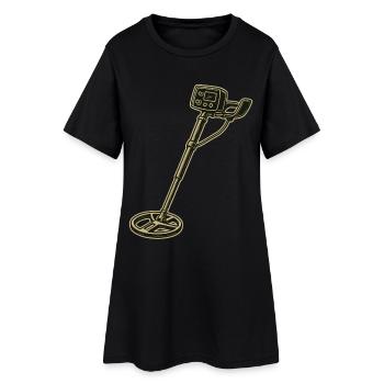 Metal Detector Treasure Hunting Adventure - Women’s T-Shirt Dress - black - Front