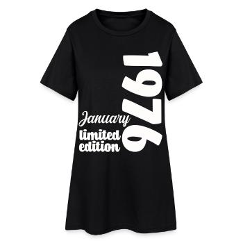 Anniversaire Janvier 1976 Limited Edition Cadeau - Robe T-shirt Femme - noir - Devant