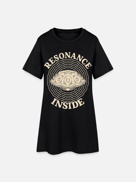 Résonance à l’intérieur du handpan - Robe T-shirt Femme - noir