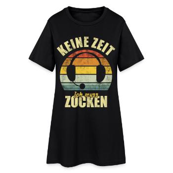 Gaming Gaming Gamer Zocker Rétro Dicton drôle - Robe T-shirt Femme - noir - Devant