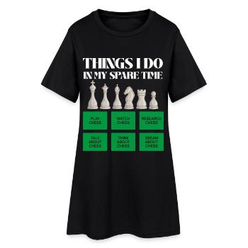 Temps d’échecs pendant les loisirs - Robe T-shirt Femme - noir - Devant