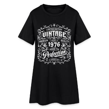 Vintage 1976 Limited Edition Retro Geburtstag - Frauen T-Shirt-Kleid - Schwarz - Vorne