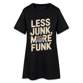 Nutritionniste Moins de malbouffe Plus de funk Coach nutritionnel - Robe T-shirt Femme - noir - Devant