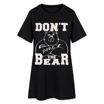Don’t Poke Mama Papa Bear Graphique - Robe T-shirt Femme - noir - Devant