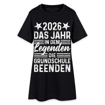 2026 Jahr in dem Legenden die Grundschule beenden - Frauen T-Shirt-Kleid - Schwarz - Vorne