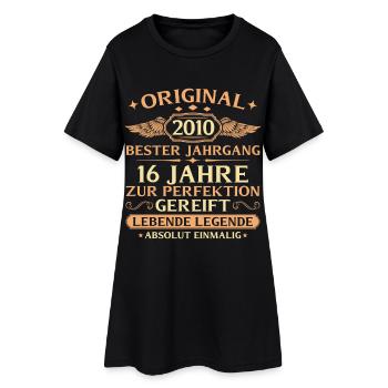 Année de la construction 2010 Légende vivante - 16e anniversaire - Robe T-shirt Femme - noir - Devant