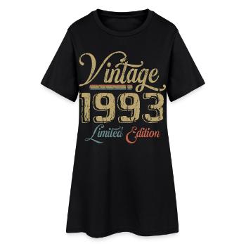 Vintage 1993 Limited Edition Geburtsjahrgang 1993 - Frauen T-Shirt-Kleid - Schwarz - Vorne