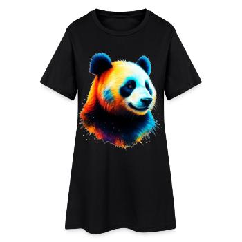 Panda - Robe T-shirt Femme - noir - Devant