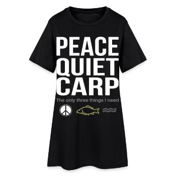 Peace, Tranquility, Carp, Fishing, Fun - Women’s T-Shirt Dress - black - Front