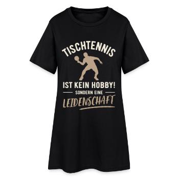 Tennis de table | Ce n’est pas un passe-temps mais une passion - Robe T-shirt Femme - noir - Devant