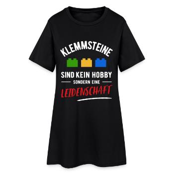 Klemmsteine | Kein Hobby sondern Leidenschaft - Frauen T-Shirt-Kleid - Schwarz - Vorne