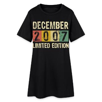 Édition limitée cadeau d’anniversaire de décembre 2007 - Robe T-shirt Femme - noir - Devant