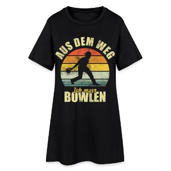 Bowling Bowling Drôle de dicon - Robe T-shirt Femme - noir - Devant