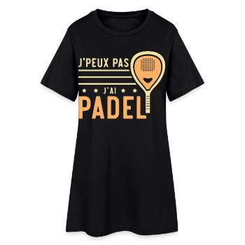 Je peux pas j ai padel - Robe T-shirt Femme - noir - Devant