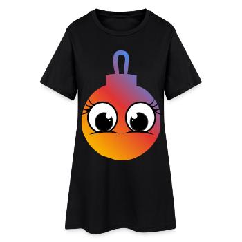 Ball Joy Gradient Big Eyes - Women’s T-Shirt Dress - black - Front
