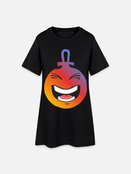 Boule de noel - Robe T-shirt Femme - noir