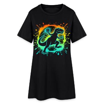 Joueur de handball T-Rex Graphic Enfants Adolescents drôles - Robe T-shirt Femme - noir - Devant