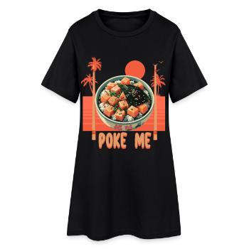 Poke Me Sushi Bowl - Frauen T-Shirt-Kleid - Schwarz - Vorne