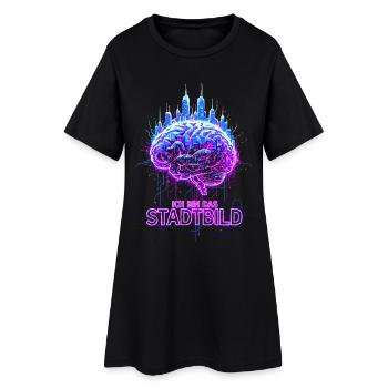 I Am The Cityscape - Neon Brain - Women’s T-Shirt Dress - black - Front
