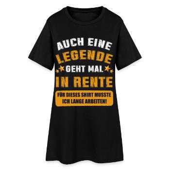 Une légende prend sa retraite en disant - Robe T-shirt Femme - noir - Devant