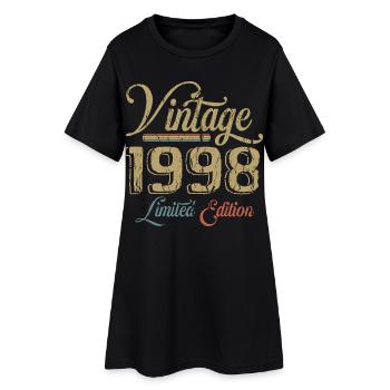 Millésime 1998 Édition limitée Naissance Annésime 1998 - Robe T-shirt Femme - noir - Devant