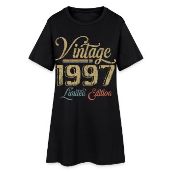 Millésime 1997 Édition limitée Naissance Annésime 1997 - Robe T-shirt Femme - noir - Devant