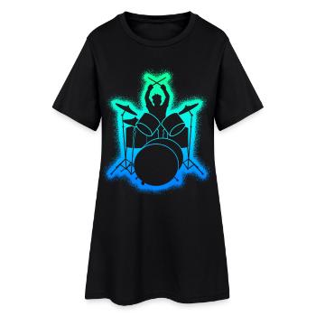 Batterie Batteurs Enfants Garçons Garçons Batterie - Robe T-shirt Femme - noir - Devant