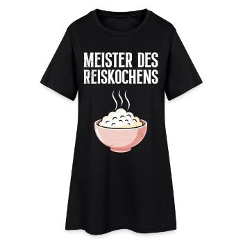 Cuisine MAÎTRE DE LA CUISSON DU RIZ Plaisir - Robe T-shirt Femme - noir - Devant