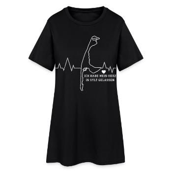 MER DU NORD J’AI LAISSÉ MON CŒUR EN SYLT - Robe T-shirt Femme - noir - Devant