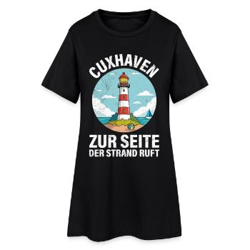 Cuxhavener VERS LA PAGE QUE LA PLAGE APPELLE Drôle - Robe T-shirt Femme - noir - Devant