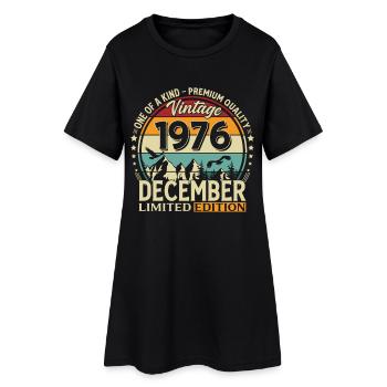 49e anniversaire Millésime décembre 1976 - Robe T-shirt Femme - noir - Devant