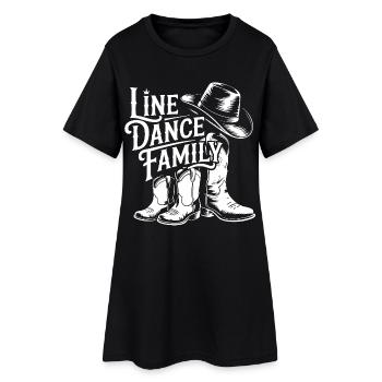 Boot Tee Western Family de danse en ligne - Robe T-shirt Femme - noir - Devant