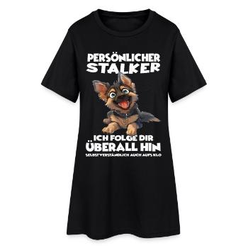Deutscher Schäferhund Hundehalter T Schäferhund - Frauen T-Shirt-Kleid - Schwarz - Vorne