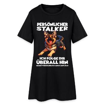 Deutscher Schäferhund Gassi T Hunde Schäferhund - Frauen T-Shirt-Kleid - Schwarz - Vorne