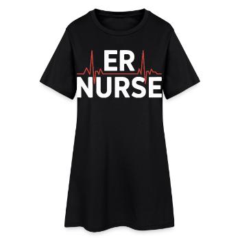 Clinic Hero ER-Nurse Logo - Robe T-shirt Femme - noir - Devant
