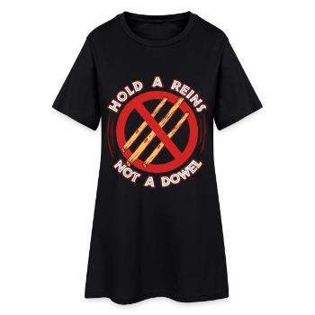 Anti-cavalerie de loisirs : tenir les rênes, pas la cheville - Robe T-shirt Femme - noir - Devant