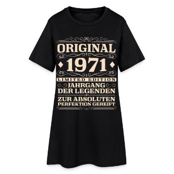 Anniversaire original vintage de 1971 - Robe T-shirt Femme - noir - Devant