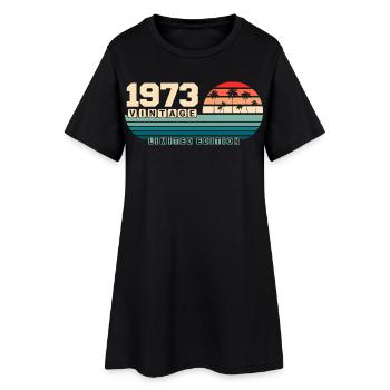 52e anniversaire 1973 Vintage 1973 Retro Sunset - Robe T-shirt Femme - noir - Devant