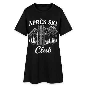Club d’après-ski - Robe T-shirt Femme - noir - Devant