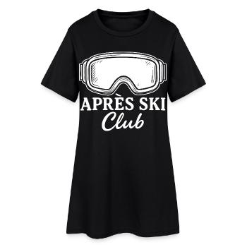 Club d’après-ski - Robe T-shirt Femme - noir - Devant
