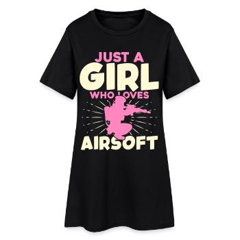 Just a Girl Who Loves Airsoft - Women’s T-Shirt Dress - black - Front