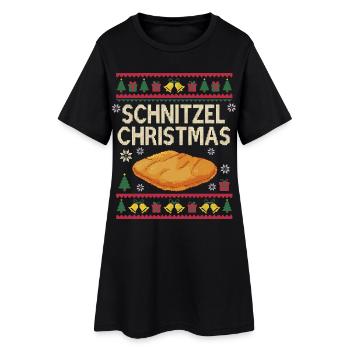 Schnitzel cadeau de Noël drôle de sucreçon - Robe T-shirt Femme - noir - Devant