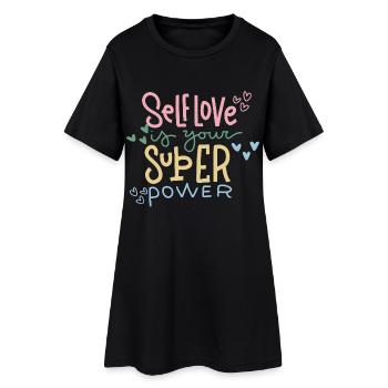 L’amour de soi est votre super-pouvoir - Robe T-shirt Femme - noir - Devant