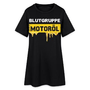 Groupe sanguin Graphique huile moteur - Robe T-shirt Femme - noir - Devant