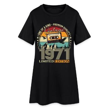 Cassette du 54e anniversaire décembre 1971 - Robe T-shirt Femme - noir - Devant