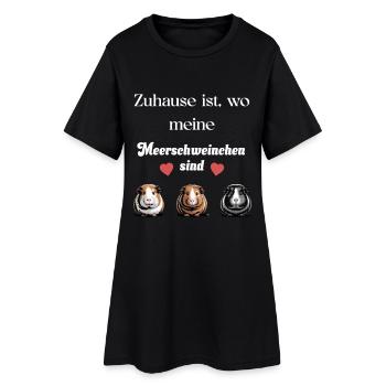 Home is where guinea pigs are - Women’s T-Shirt Dress - black - Front