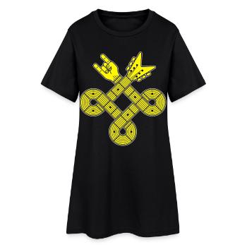 Guitar Celtic Knot - Women’s T-Shirt Dress - black - Front