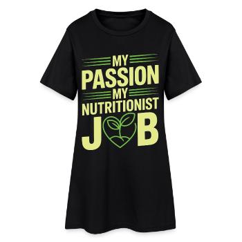 Nutritionniste Ma passion Mon coach nutritionnel - Robe T-shirt Femme - noir - Devant