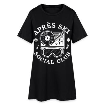 Club social d’après-ski - Robe T-shirt Femme - noir - Devant